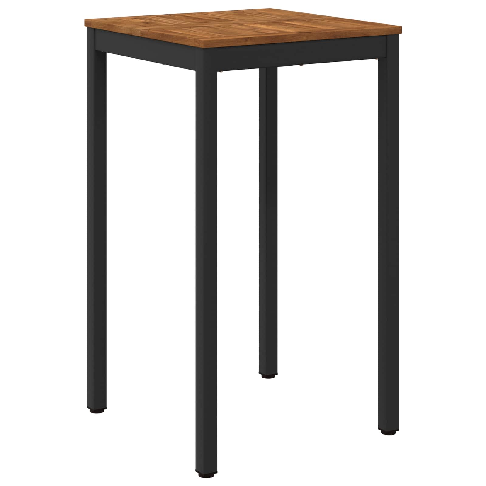 Tuinbar Tafel Naturel en Zwart 60 x 60,5 x 105 cm