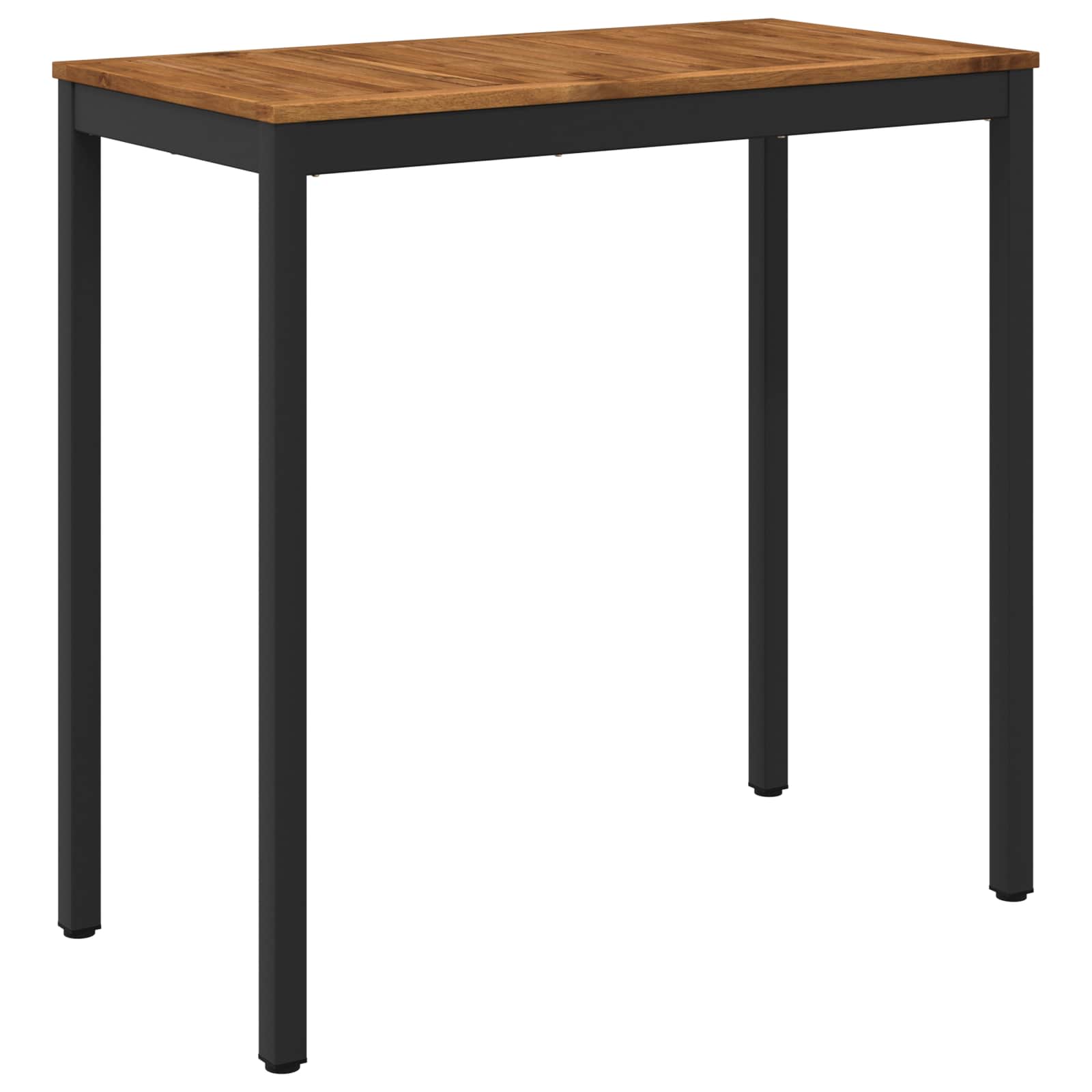 Tuinbar Tafel Naturel en Zwart 108,5 x 55 x 105 cm