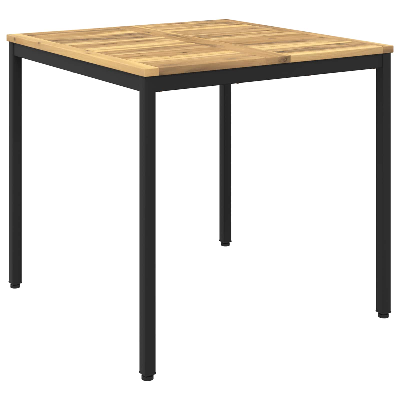 Tuindiner tafel Wit en zwart 80 x 80,5 x 75 cm