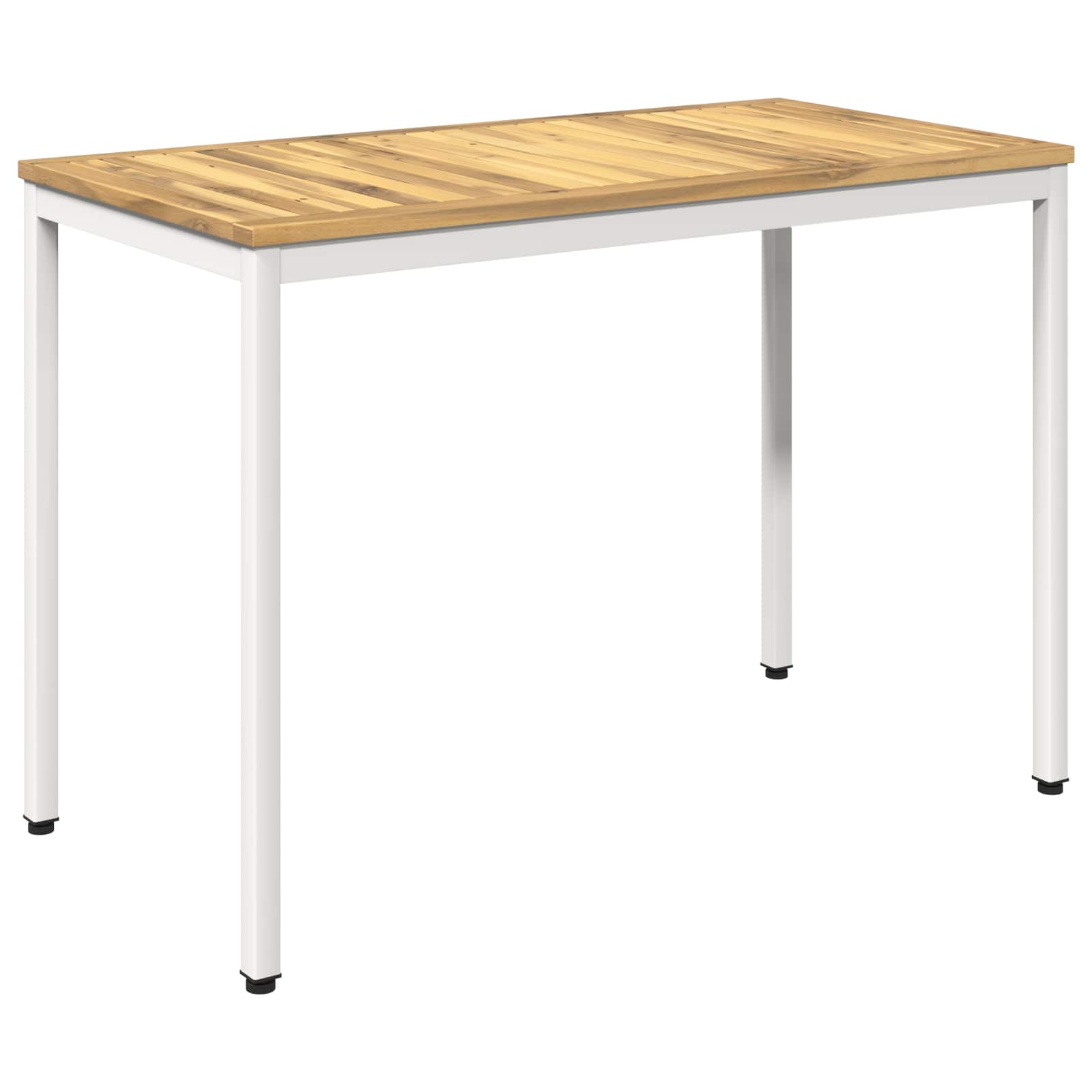 Tuindiner tafel Wit 108,5 x 55 x 75 cm Massief Acaciahout
