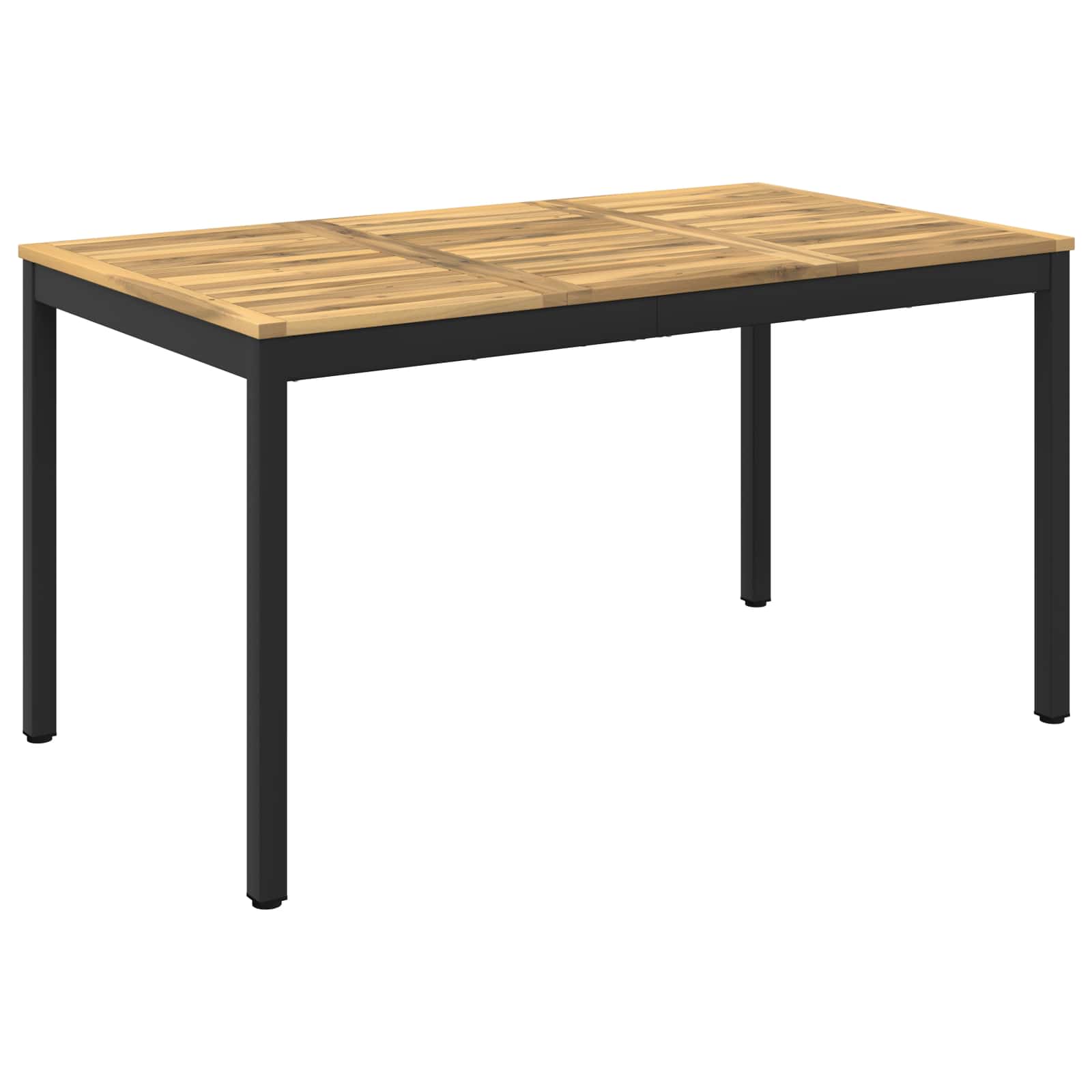 Tuindiner tafel Wit en zwart 141 x 80,5 x 75 cm – afbeelding 1