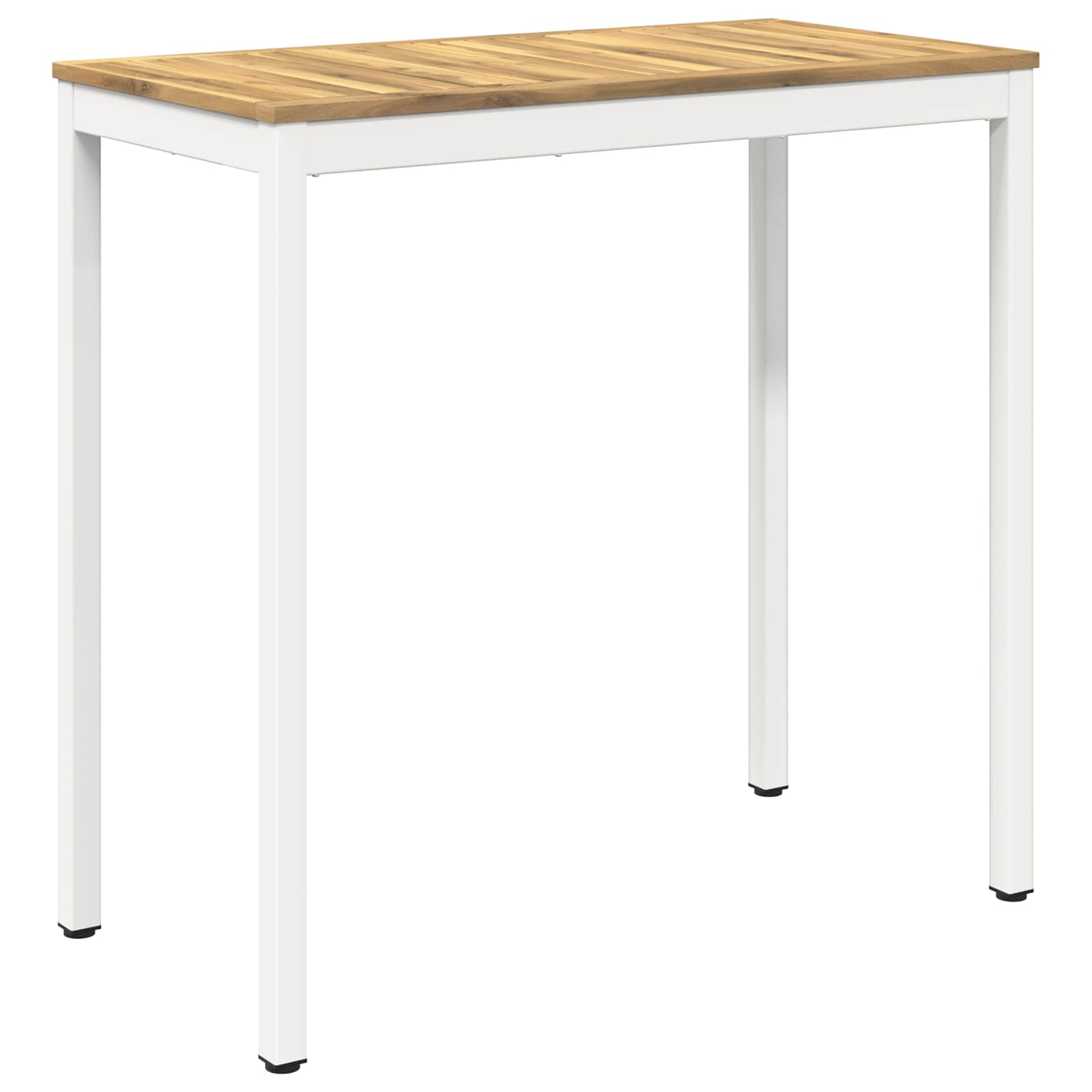 Tuinbar Tafel Wit 108,5 x 55 x 105 cm Massief Acaciahout