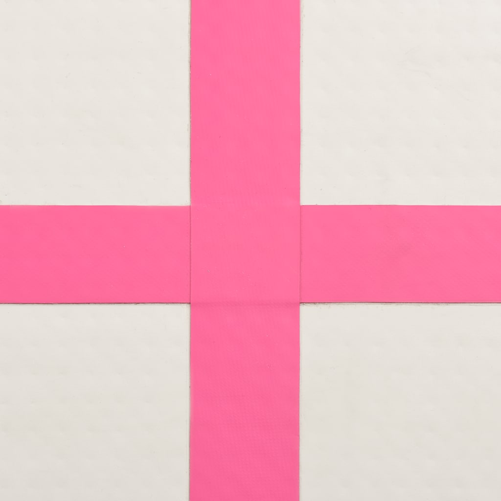 Gymnastiekmat met pomp opblaasbaar 200x200x20 cm PVC roze – afbeelding 10