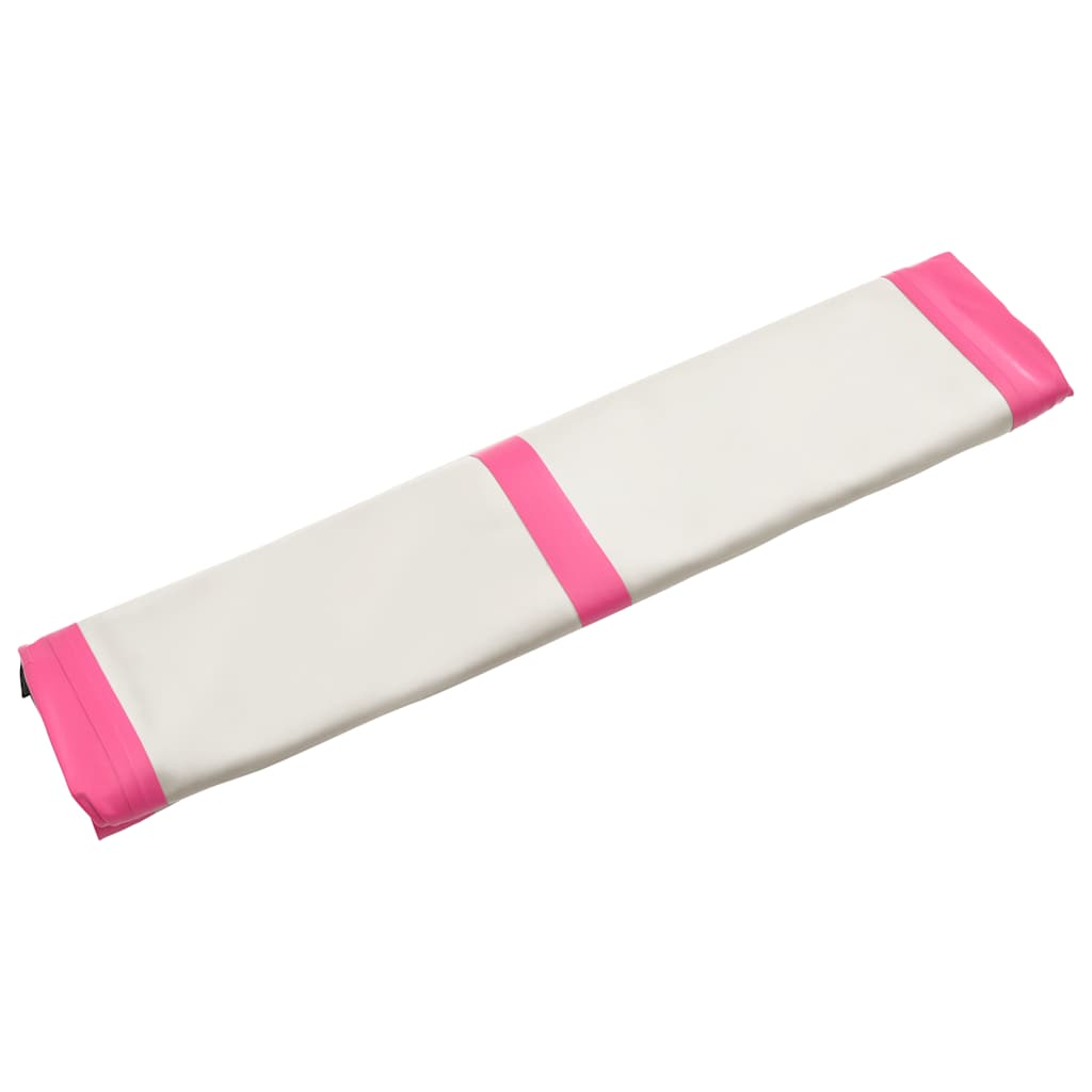 Gymnastiekmat met pomp opblaasbaar 200x200x20 cm PVC roze – afbeelding 11