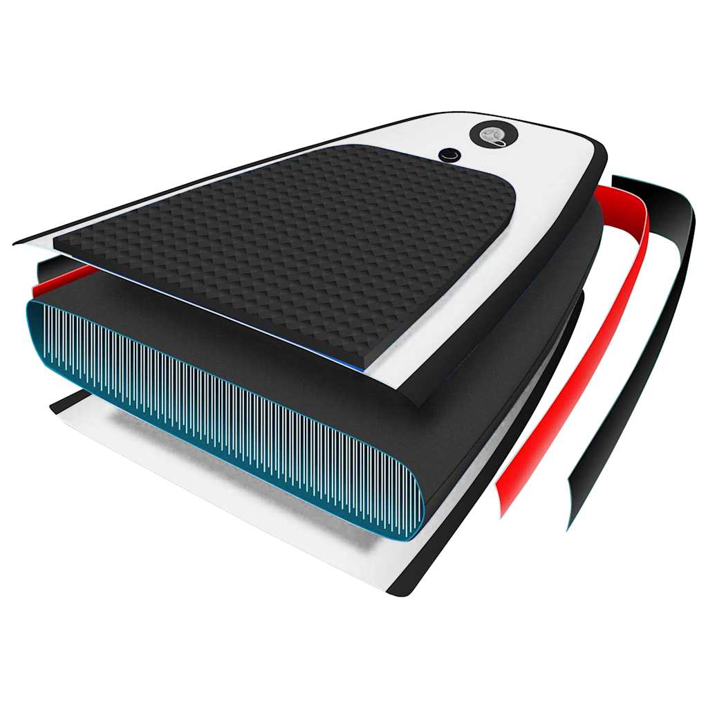 Stand Up Paddleboardset opblaasbaar zwart en wit – afbeelding 8