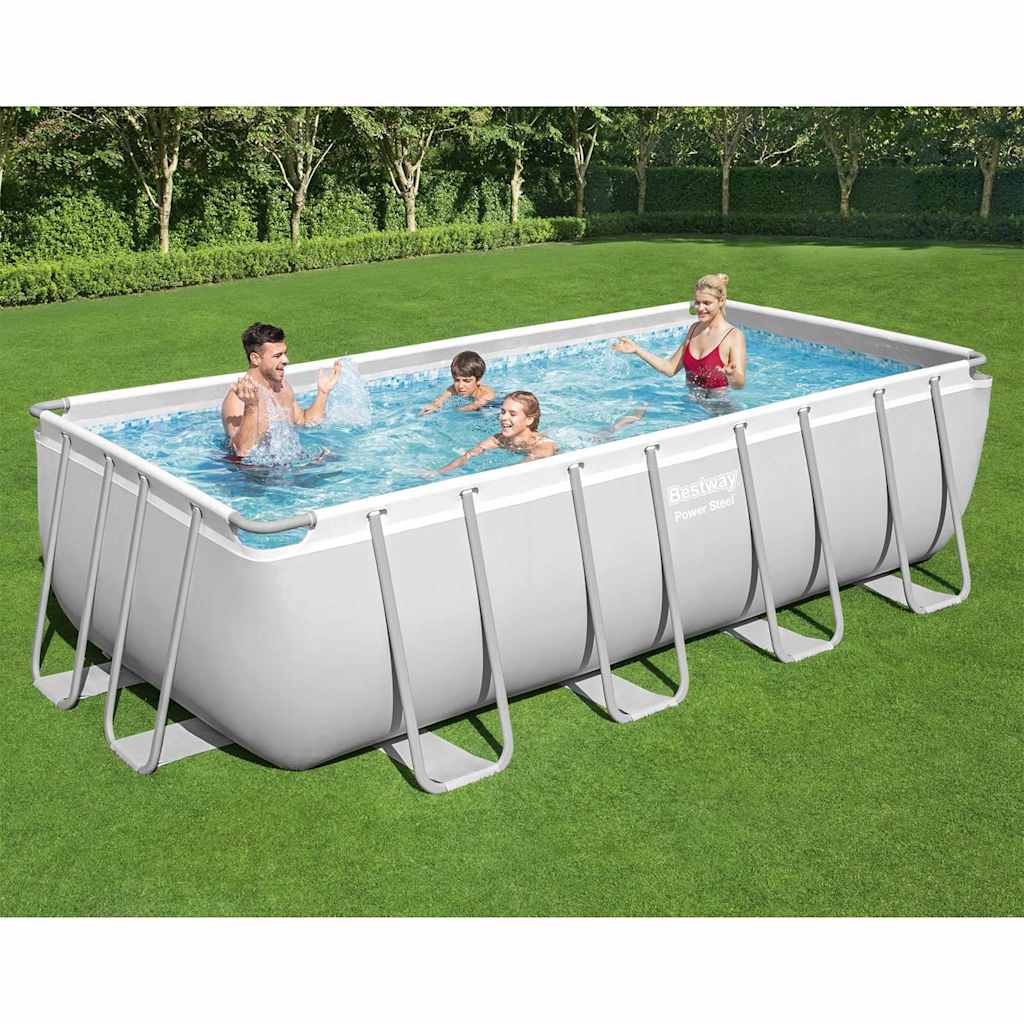 Zwembadset Power Steel rechthoekig 488x244x122 cm