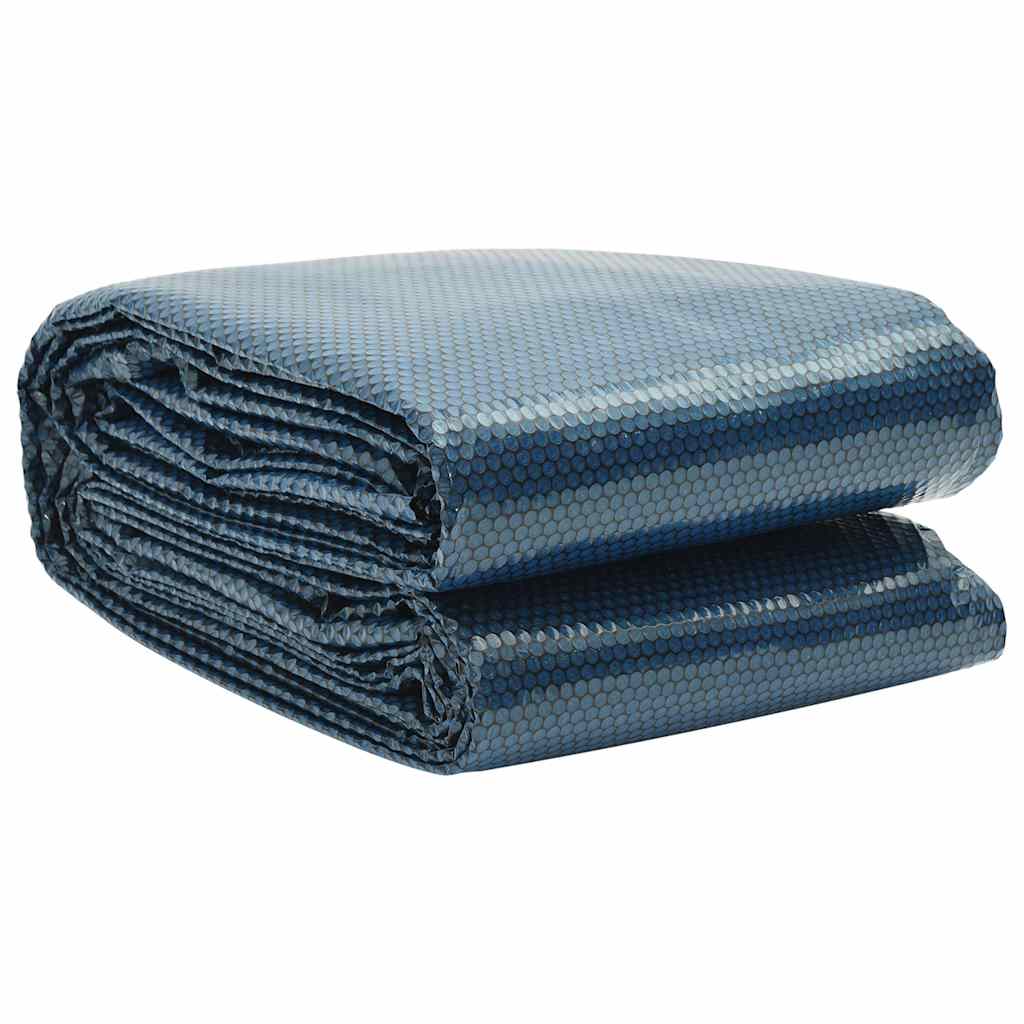 Zwembadfolie solar drijvend 600x300 cm PE zwart en blauw