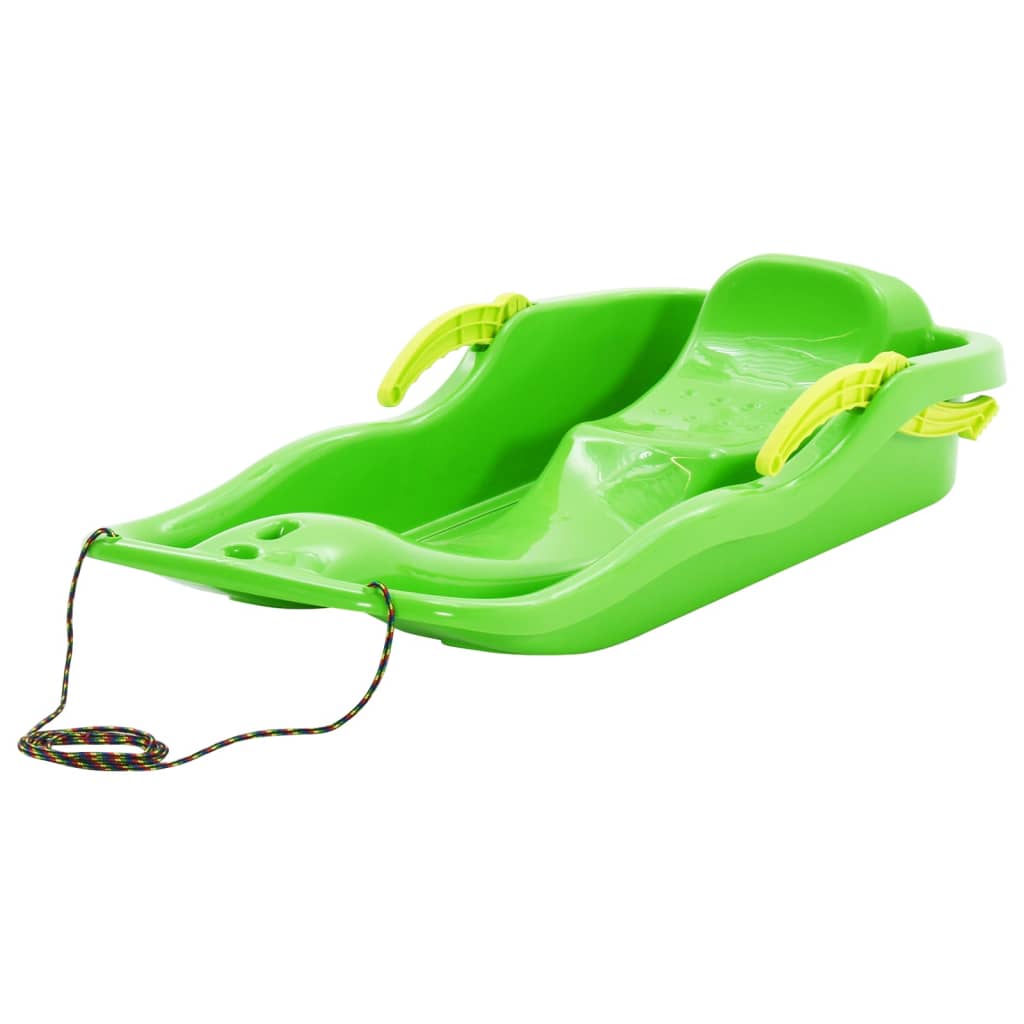 Slee met remmen 87x40x18 cm polypropeen groen – afbeelding 1