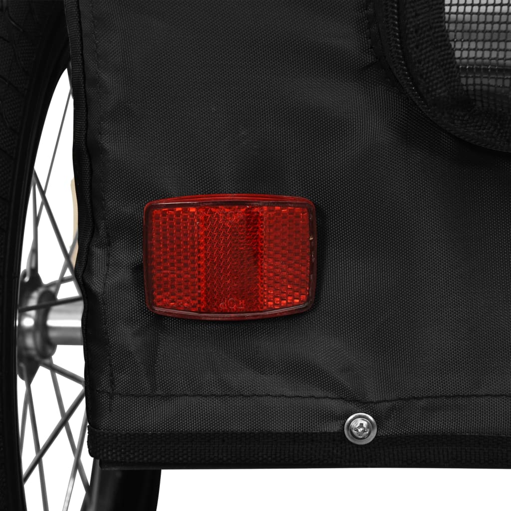 Hondenfietstrailer oxford stof en ijzer zwart – afbeelding 11