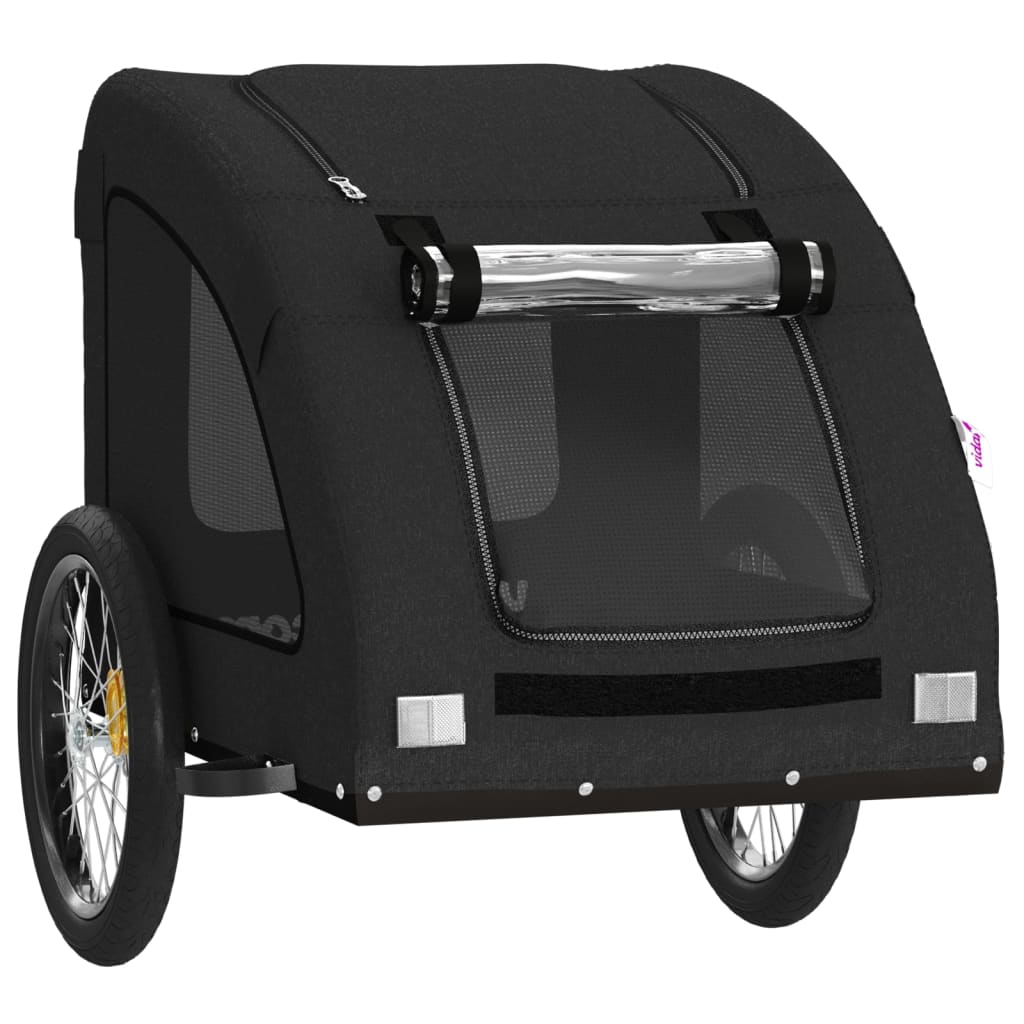 Hondenfietstrailer oxford stof en ijzer zwart – afbeelding 5