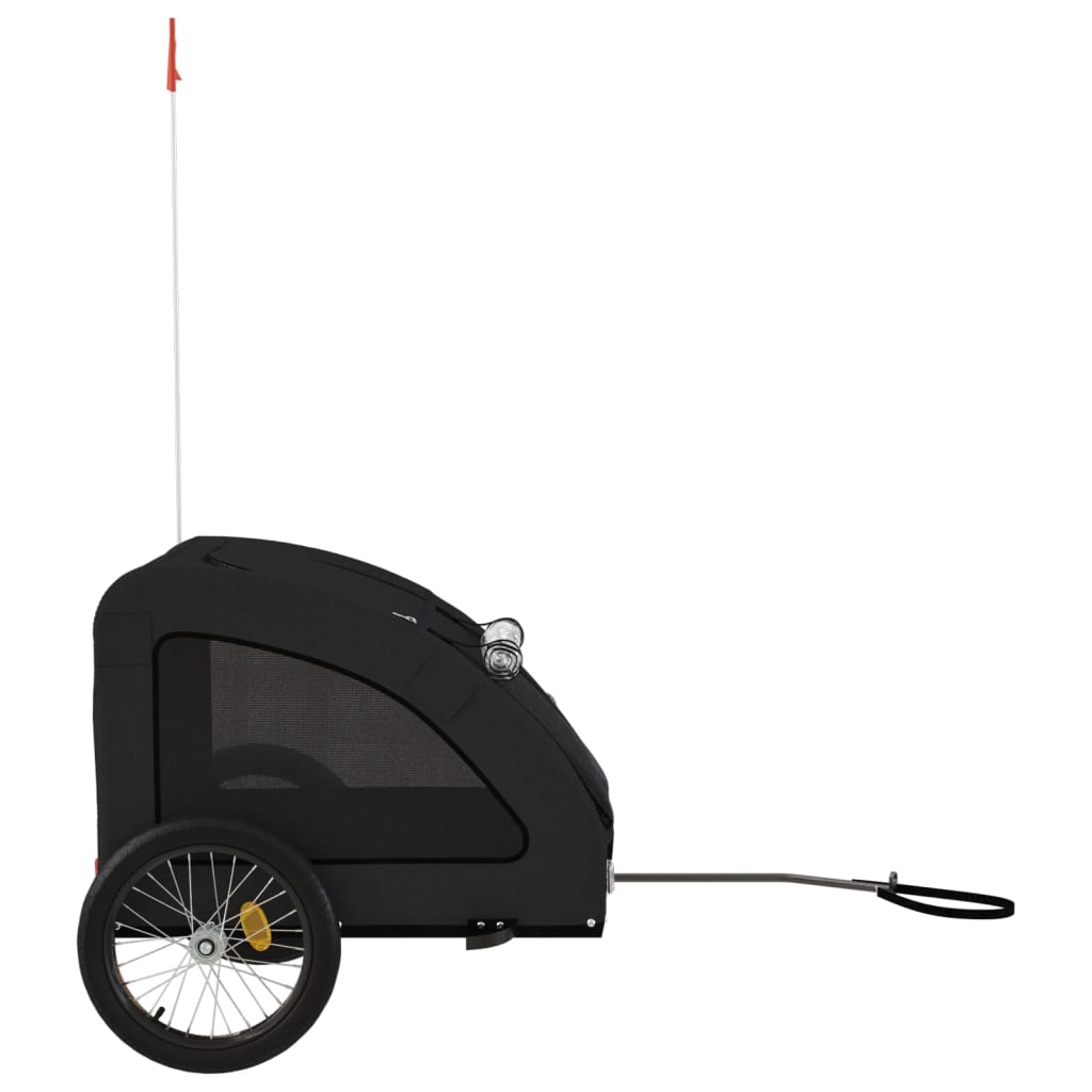 Hondenfietstrailer oxford stof en ijzer zwart – afbeelding 6