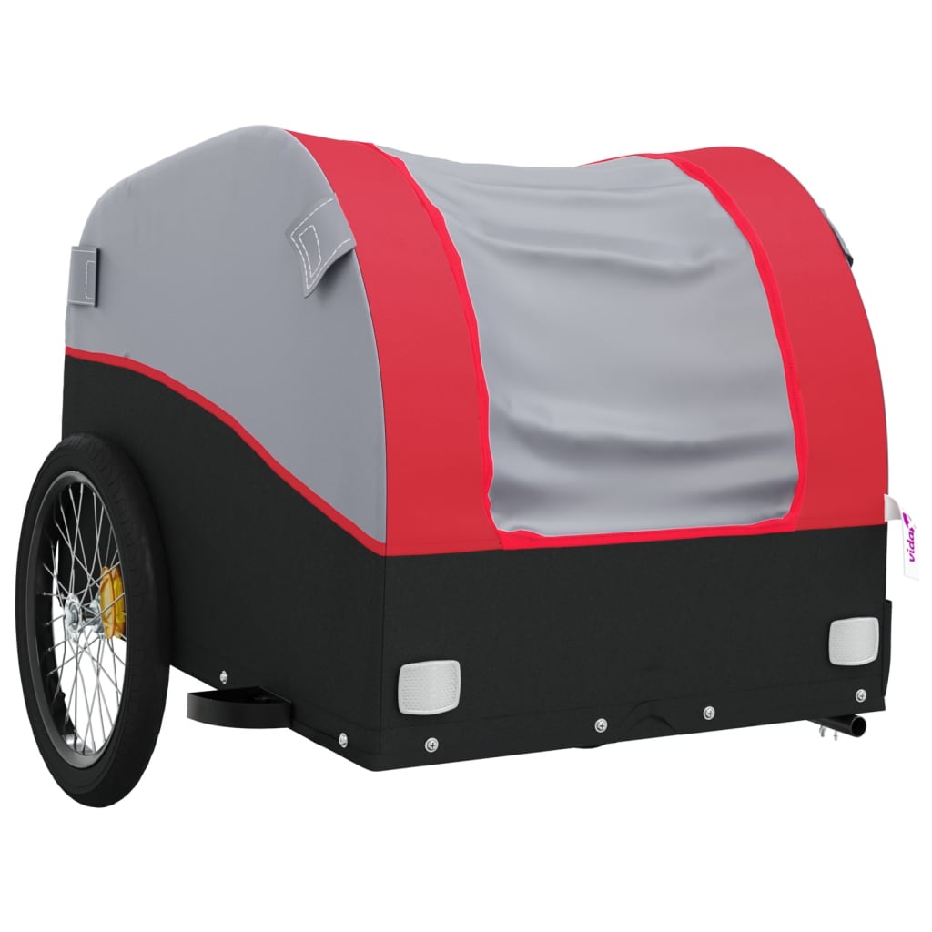 Fietstrailer 30 kg ijzer zwart en rood – afbeelding 4