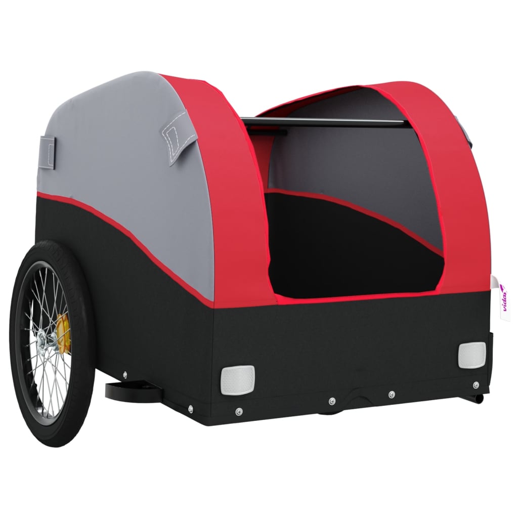 Fietstrailer 30 kg ijzer zwart en rood – afbeelding 5