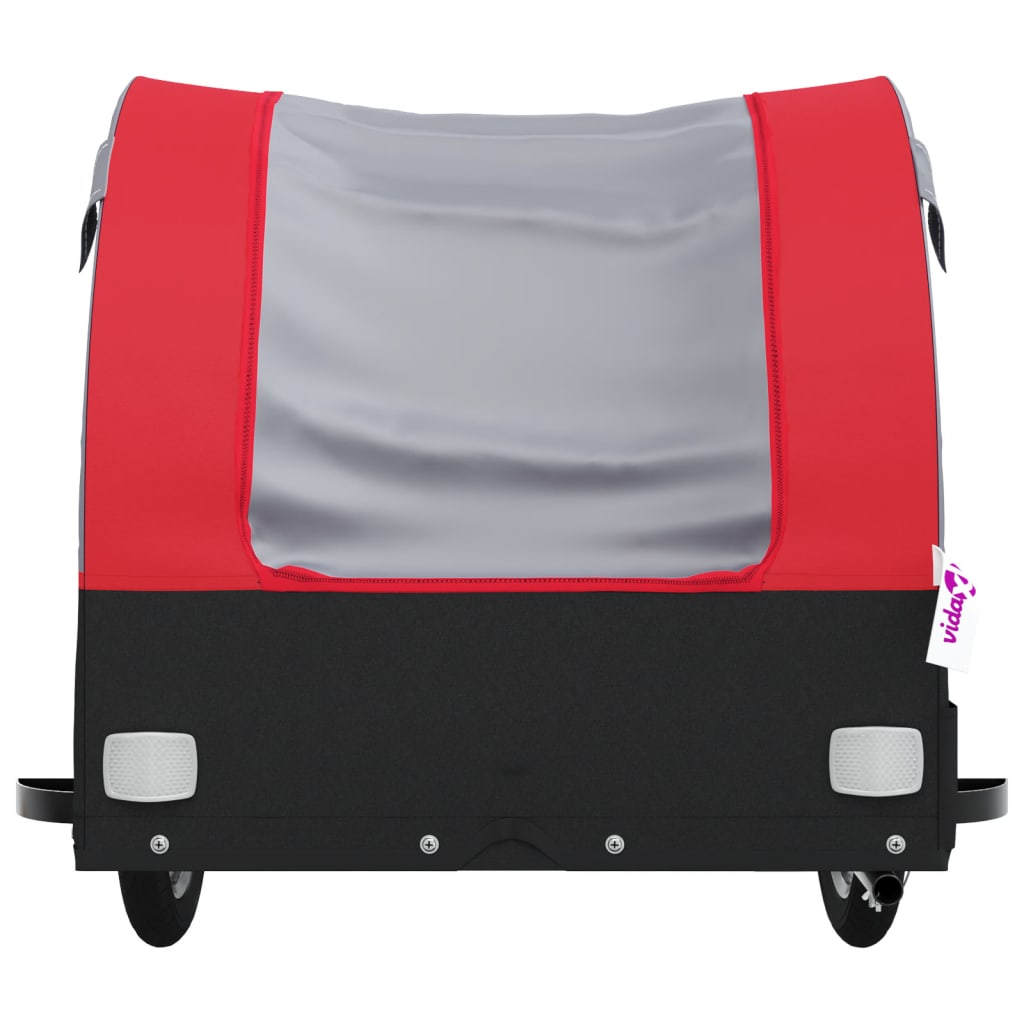 Fietstrailer 30 kg ijzer zwart en rood – afbeelding 6