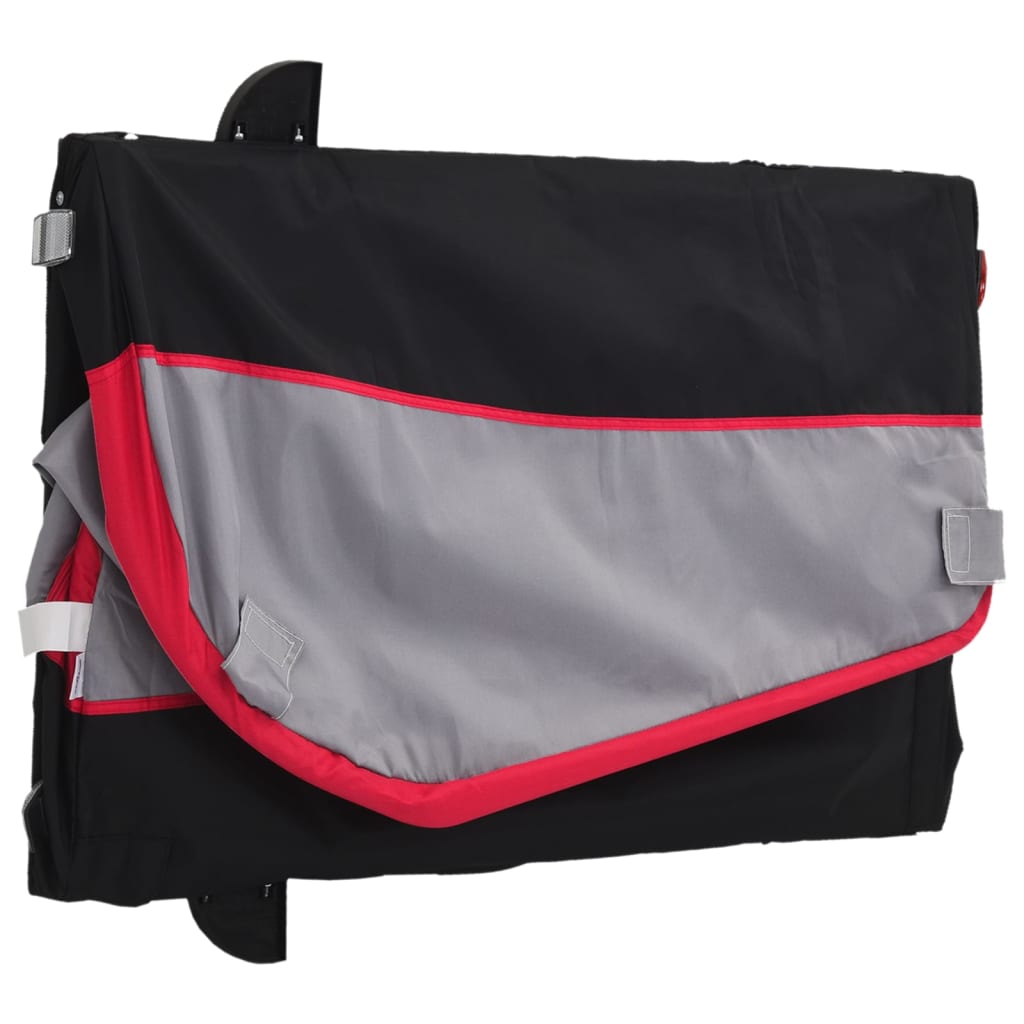 Fietstrailer 30 kg ijzer zwart en rood – afbeelding 9
