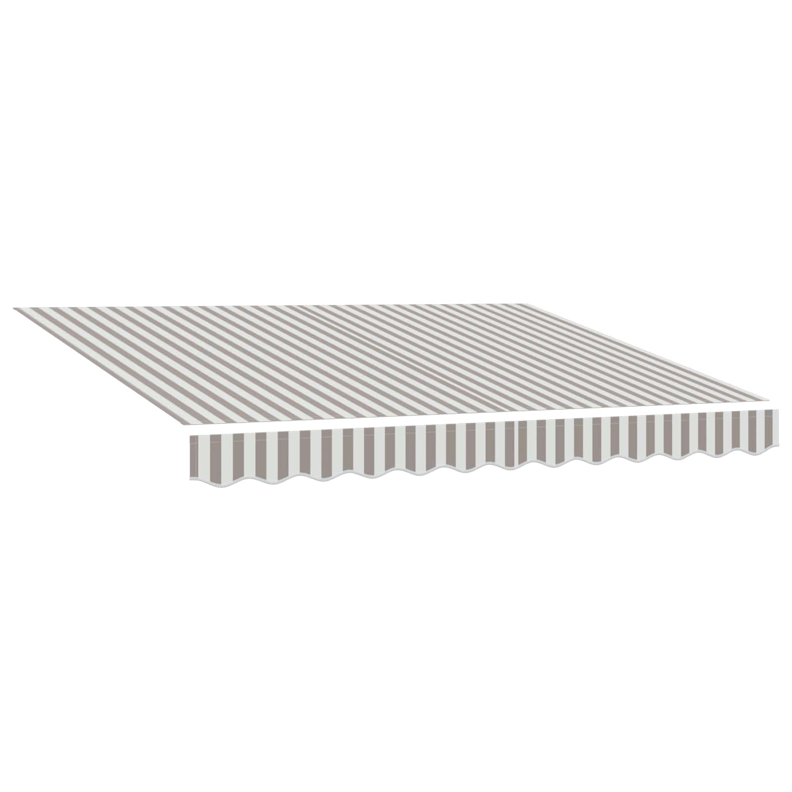 Vervangingsdoek voor zonnescherm Lichtgrijs en wit. 4,5 × 3,5 m – afbeelding 2