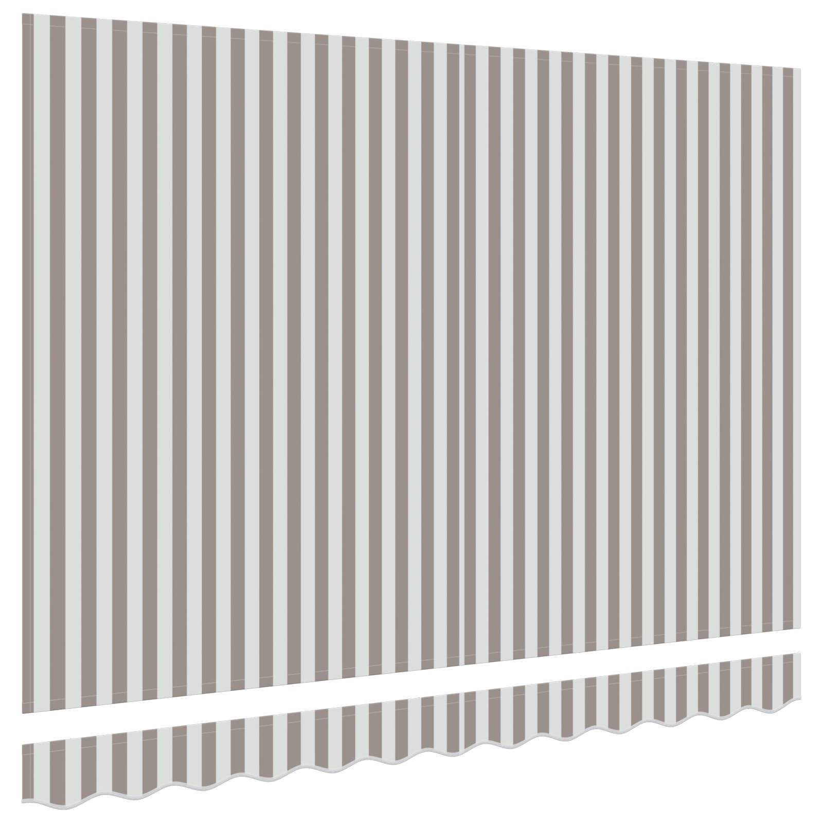 Vervangingsdoek voor zonnescherm Lichtgrijs en wit. 4,5 × 3,5 m – afbeelding 3